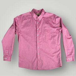 Rodd & Gunn Italian Fabric Button Down Shirt Pink Cotton Mens Large Regular Fit